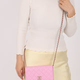 Chanel Sakura Caviar Wallet on Chain - FashioNica