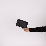 Chanel So Black Satin Crystal Studded Turnlock Wallet on Chain - FashioNica