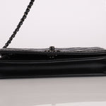 Chanel So Black Satin Crystal Studded Turnlock Wallet on Chain - FashioNica
