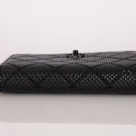 Chanel So Black Satin Crystal Studded Turnlock Wallet on Chain - FashioNica