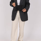 Chanel So Black Satin Crystal Studded Turnlock Wallet on Chain - FashioNica