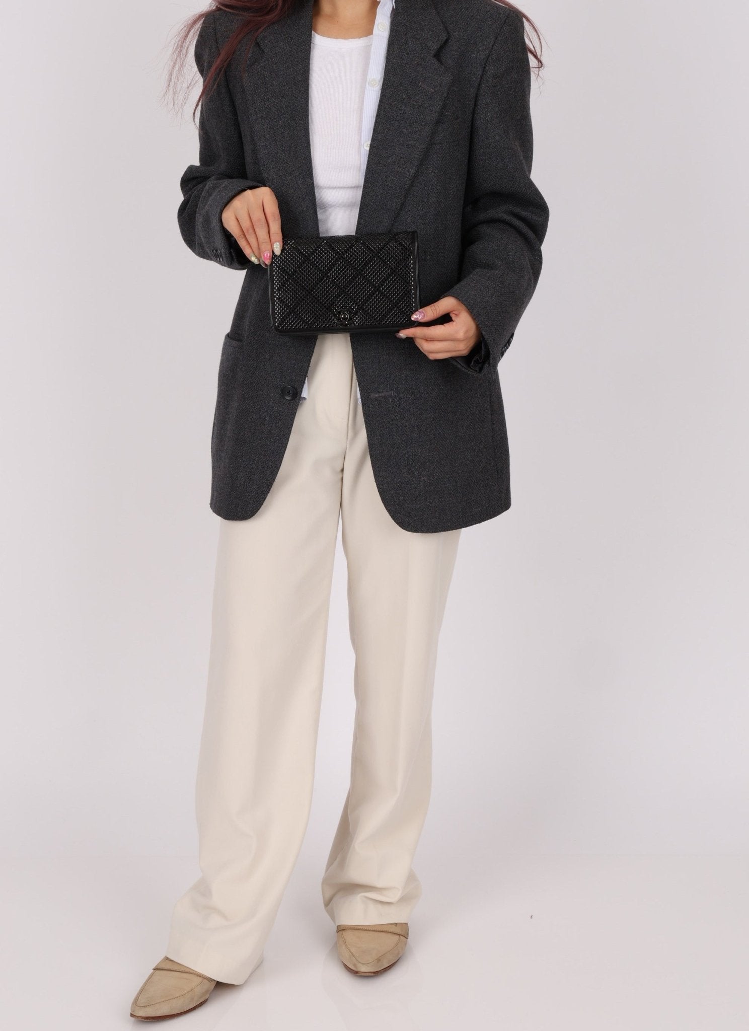 Chanel So Black Satin Crystal Studded Turnlock Wallet on Chain - FashioNica