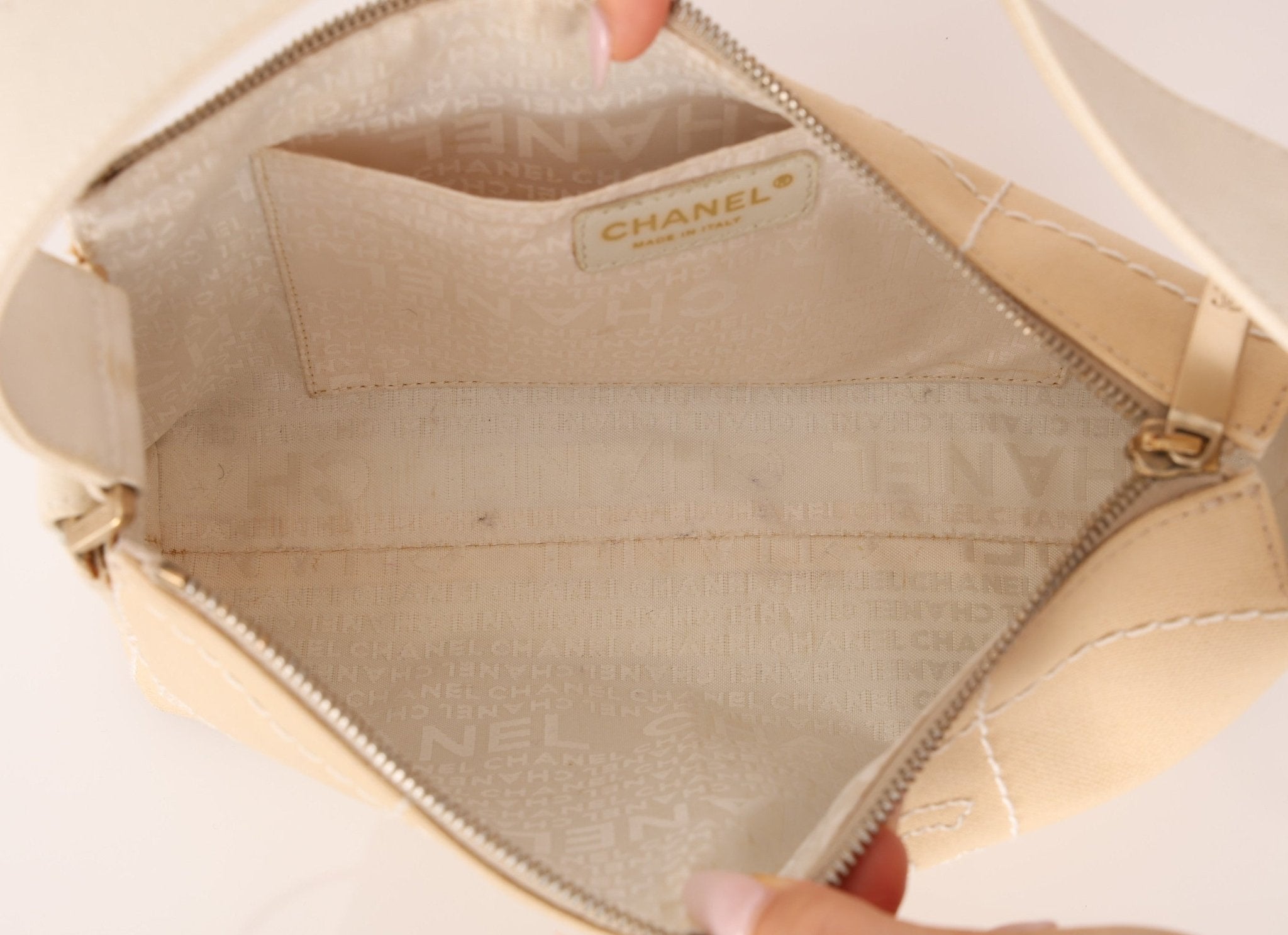 Chanel Spring 2003 Canvas Chocolate Bar Pochette - FashioNica