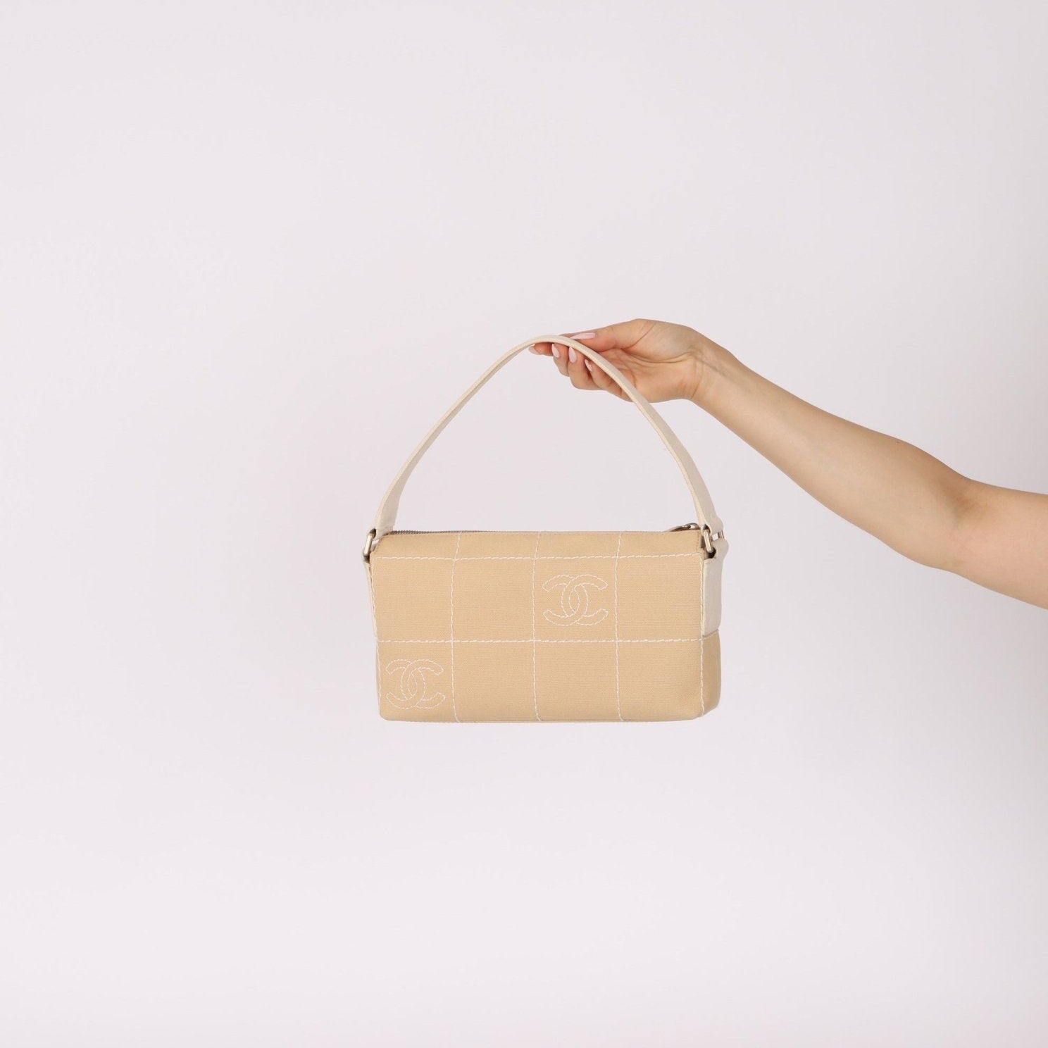 Chanel Spring 2003 Canvas Chocolate Bar Pochette - FashioNica