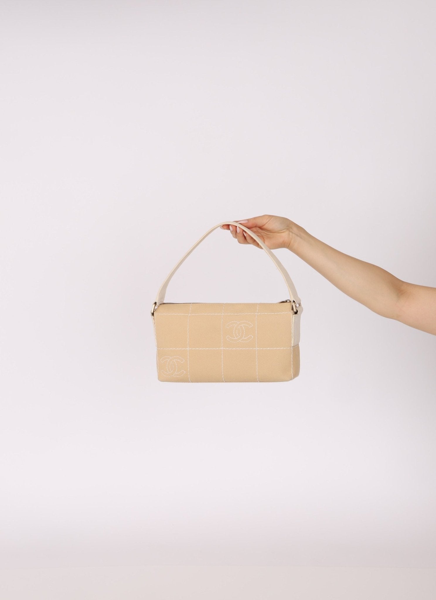 Chanel Spring 2003 Canvas Chocolate Bar Pochette - FashioNica