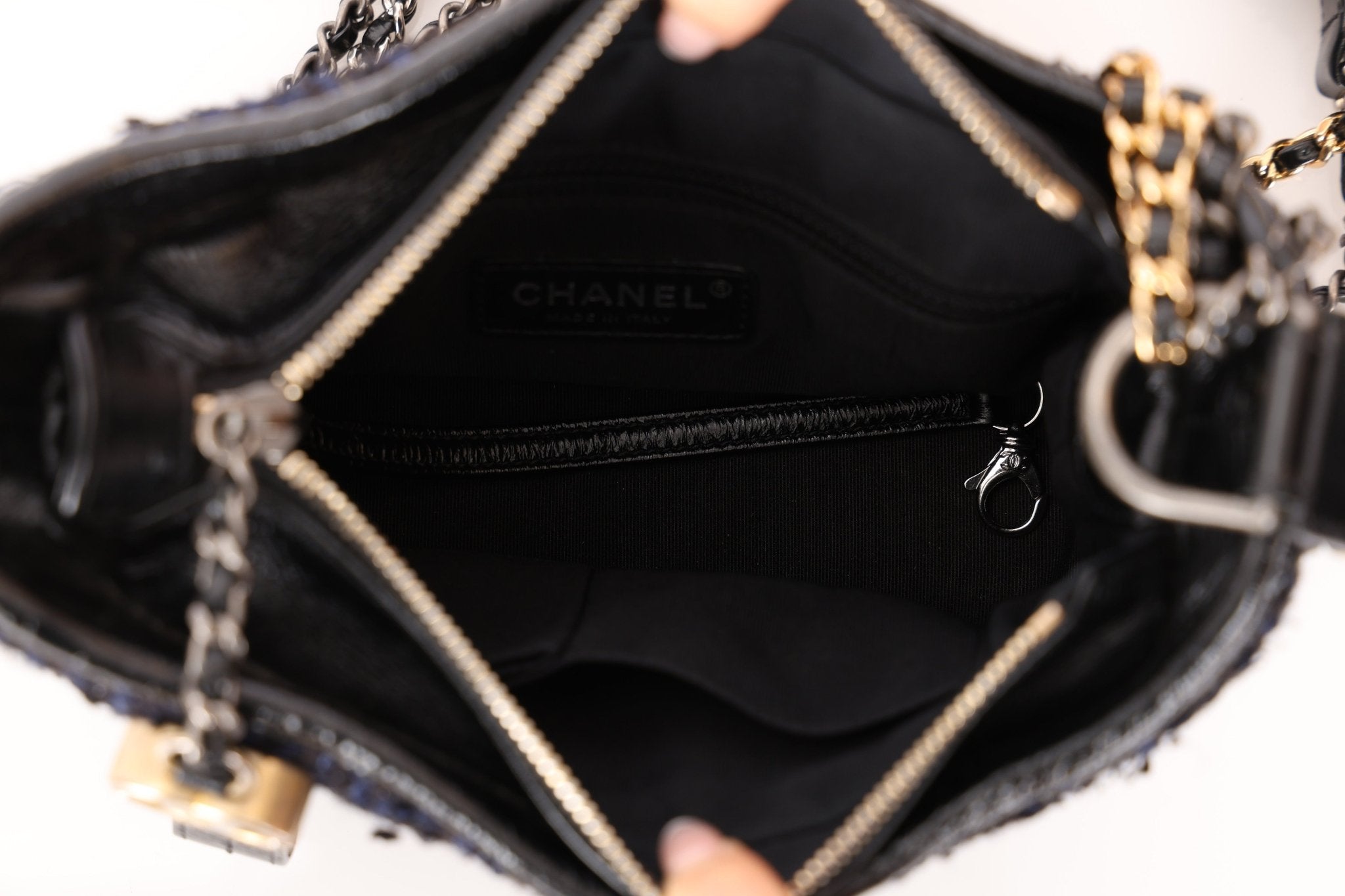 Chanel Tweed Calfskin Small Gabrielle Hobo - FashioNica
