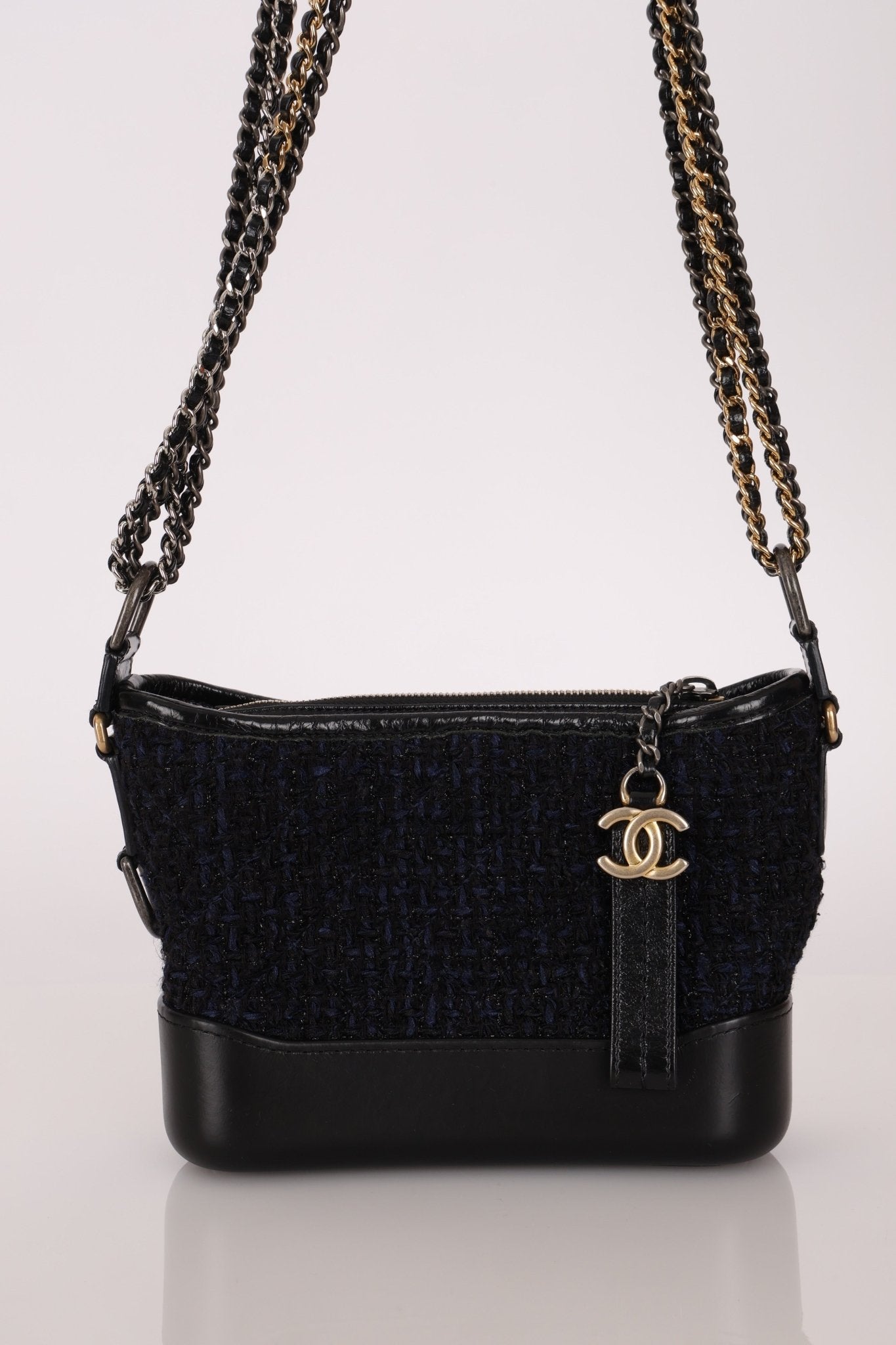 Chanel Tweed Calfskin Small Gabrielle Hobo - FashioNica