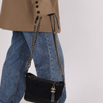 Chanel Tweed Calfskin Small Gabrielle Hobo - FashioNica