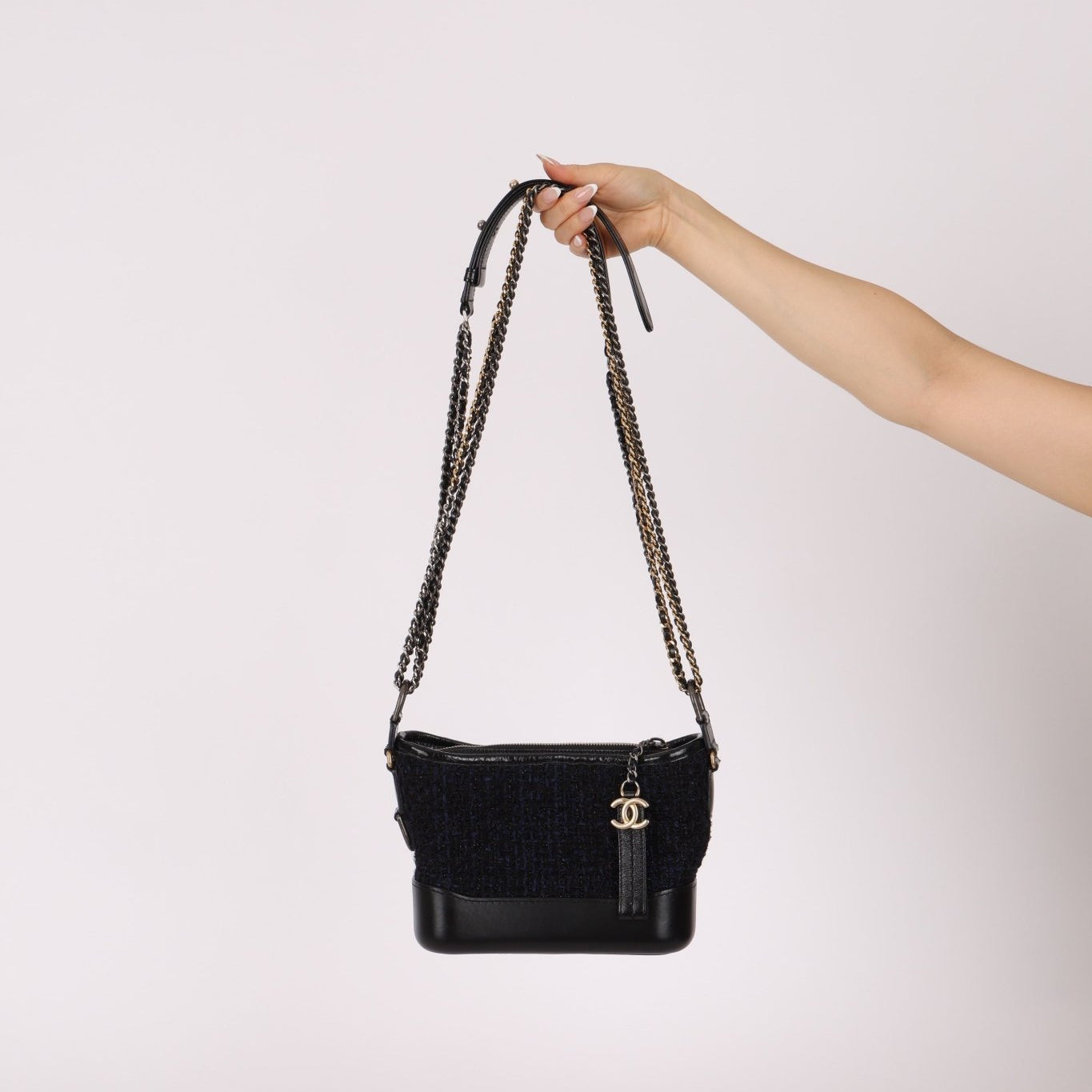 Chanel Tweed Calfskin Small Gabrielle Hobo - FashioNica