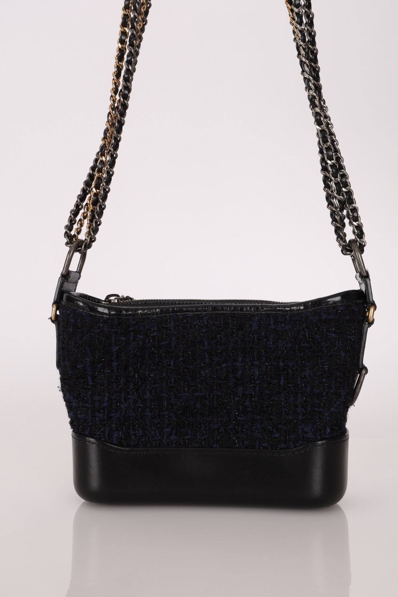 Chanel Tweed Calfskin Small Gabrielle Hobo - FashioNica