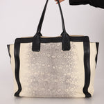 Chloe Opal & Black Embossed Ring Lizard Allison Tote Bag - FashioNica