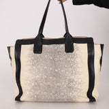 Chloe Opal & Black Embossed Ring Lizard Allison Tote Bag - FashioNica