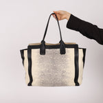 Chloe Opal & Black Embossed Ring Lizard Allison Tote Bag - FashioNica
