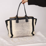 Chloe Opal & Black Embossed Ring Lizard Allison Tote Bag - FashioNica