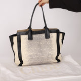 Chloe Opal & Black Embossed Ring Lizard Allison Tote Bag - FashioNica