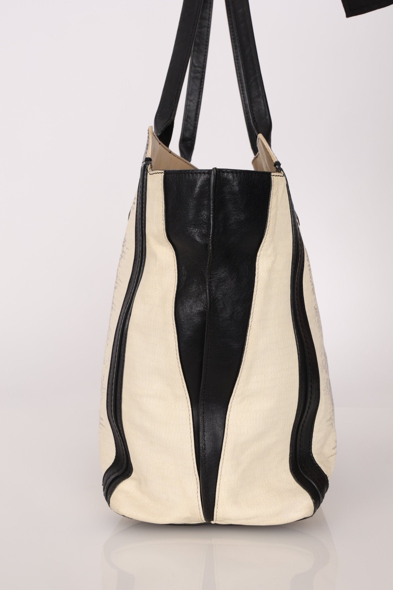 Chloe Opal & Black Embossed Ring Lizard Allison Tote Bag - FashioNica