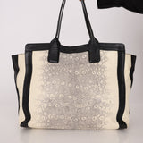 Chloe Opal & Black Embossed Ring Lizard Allison Tote Bag - FashioNica