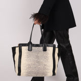 Chloe Opal & Black Embossed Ring Lizard Allison Tote Bag - FashioNica