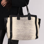 Chloe Opal & Black Embossed Ring Lizard Allison Tote Bag - FashioNica