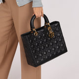 Christian Dior 1990s Cannage Large Lady Dior GHW - FashioNica