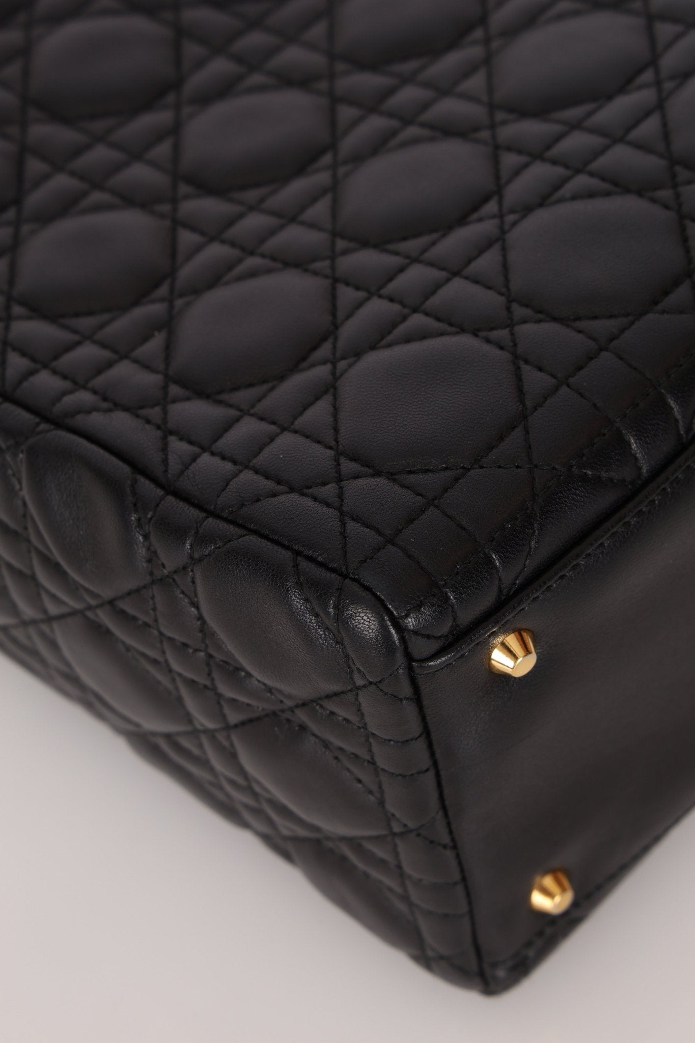 Christian Dior 1990s Cannage Large Lady Dior GHW - FashioNica