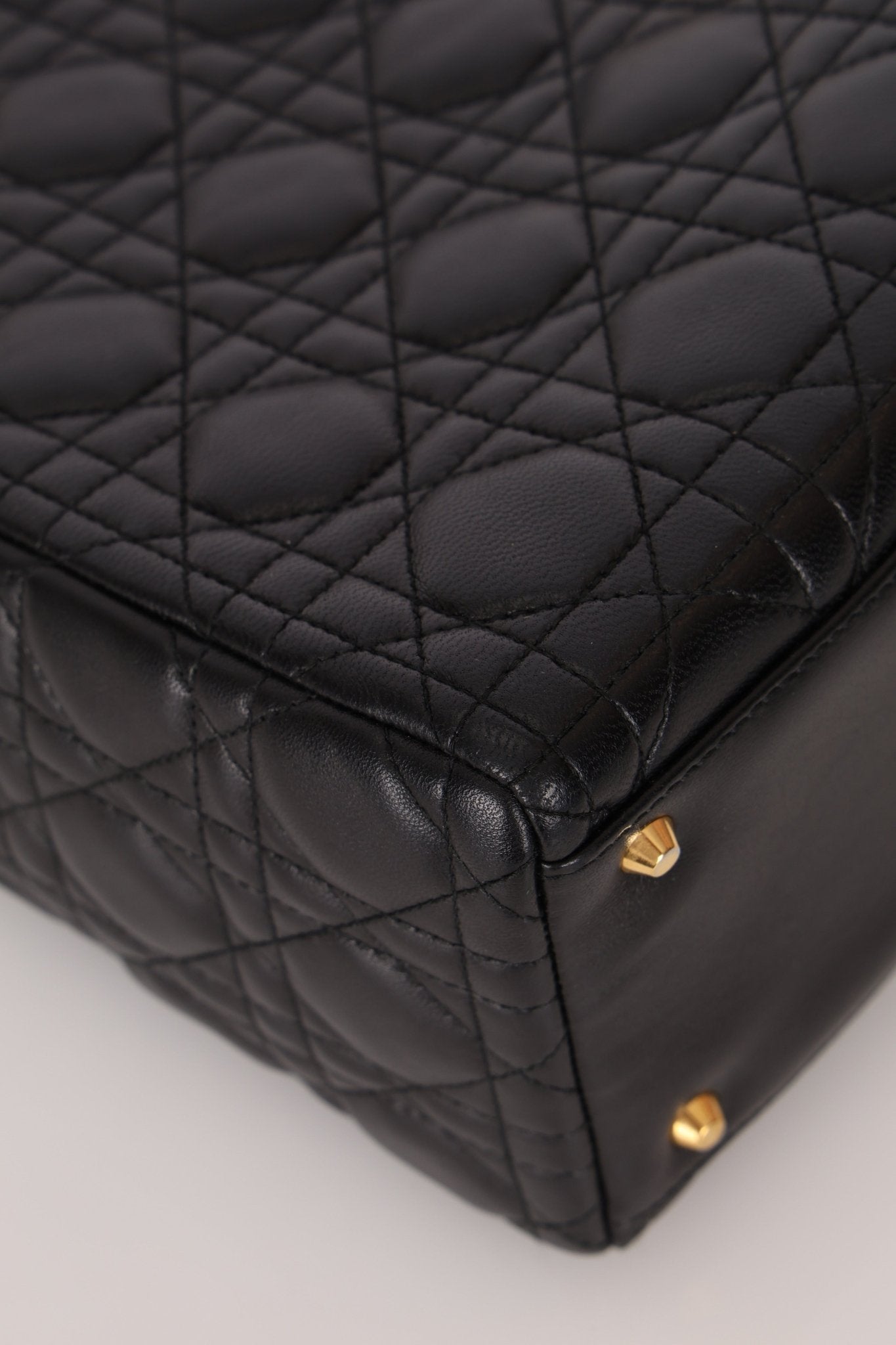 Christian Dior 1990s Cannage Large Lady Dior GHW - FashioNica