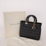 Christian Dior 1990s Cannage Large Lady Dior GHW - FashioNica