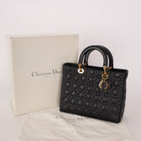 Christian Dior 1990s Cannage Large Lady Dior GHW - FashioNica