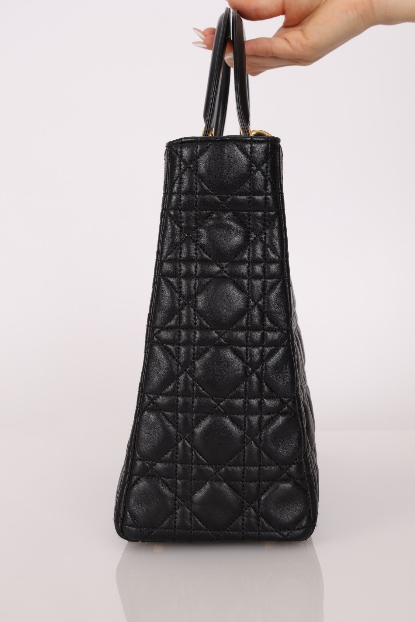 Christian Dior 1990s Cannage Large Lady Dior GHW - FashioNica