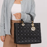 Christian Dior 1990s Cannage Large Lady Dior GHW - FashioNica