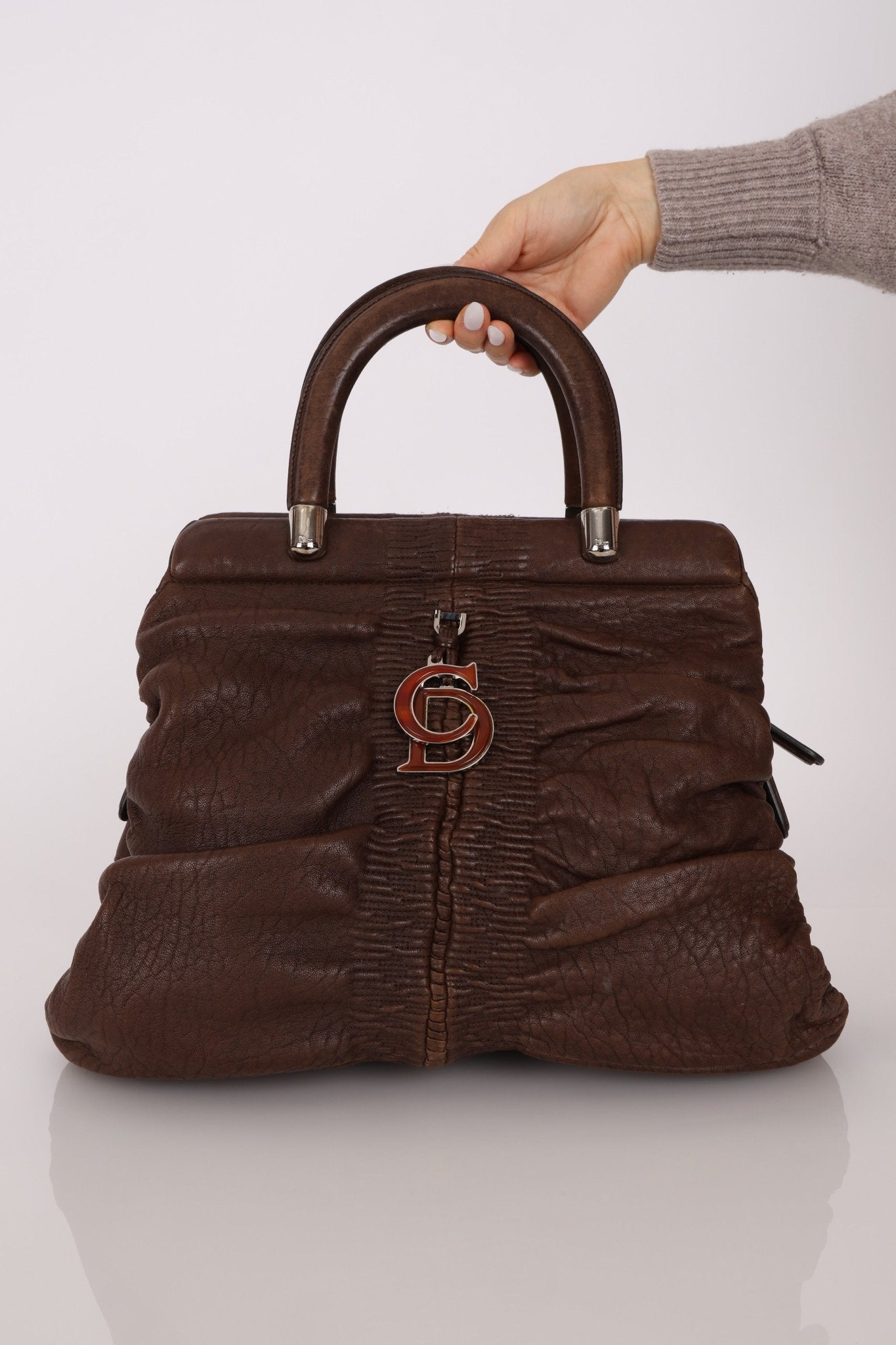 Christian Dior 2008 Buffalo Leather Karenina Top Handle - FashioNica