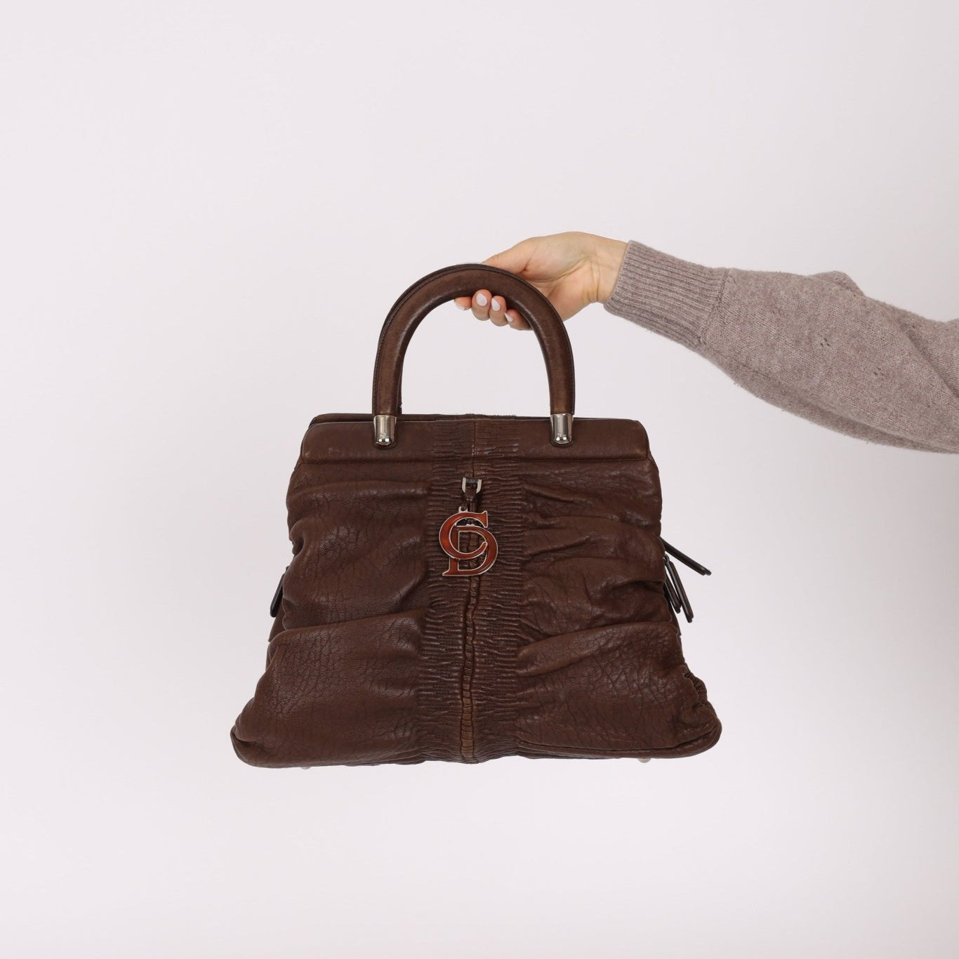 Christian Dior 2008 Buffalo Leather Karenina Top Handle - FashioNica