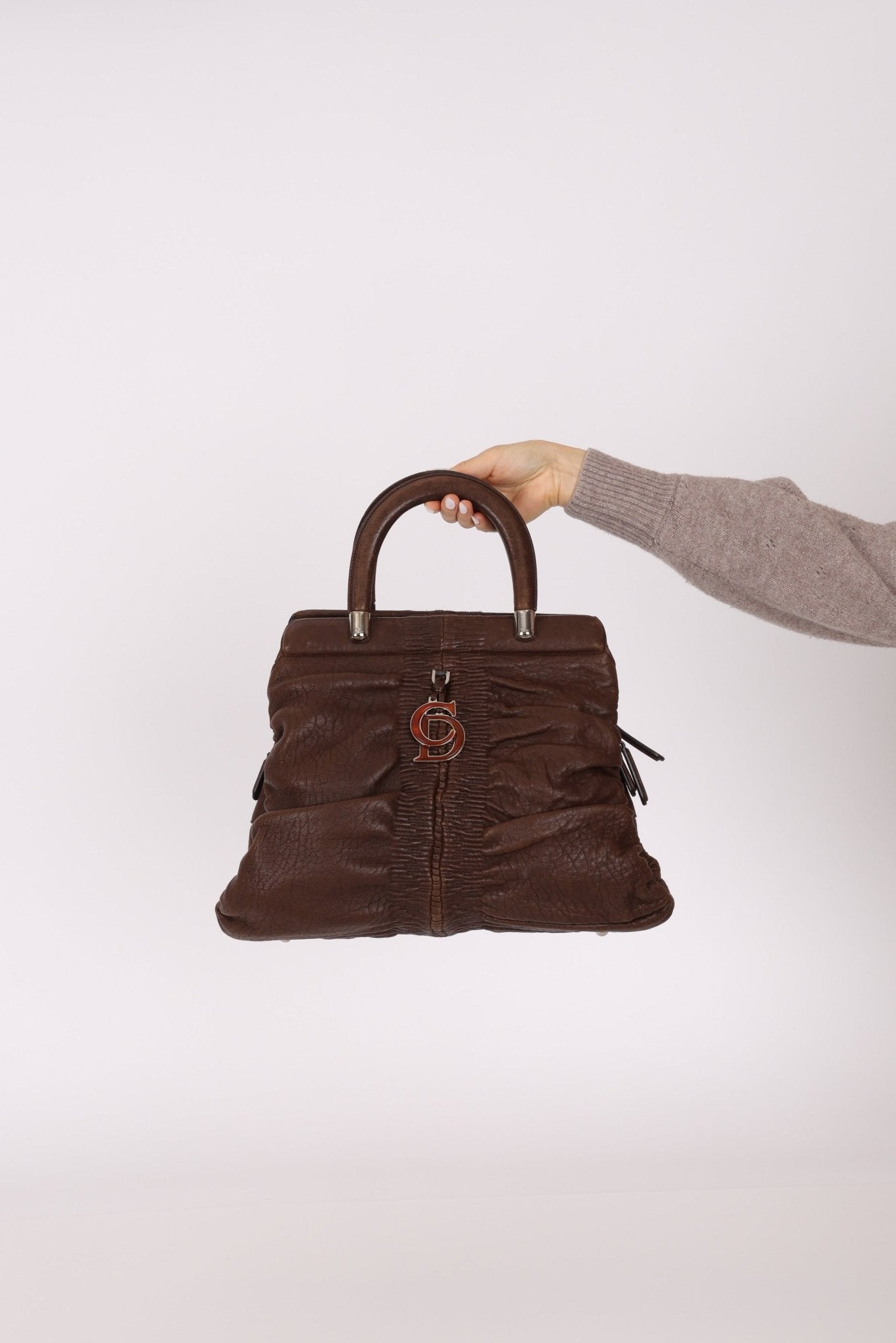 Christian Dior 2008 Buffalo Leather Karenina Top Handle - FashioNica