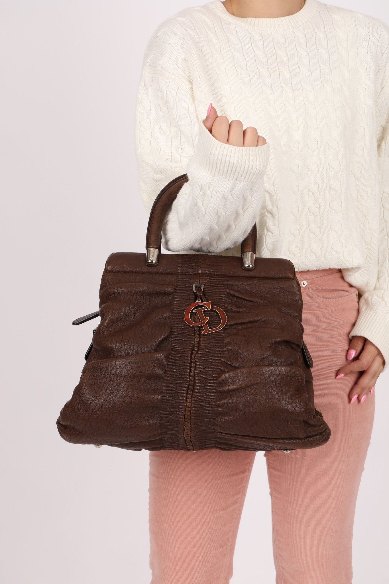 Christian Dior 2008 Buffalo Leather Karenina Top Handle - FashioNica