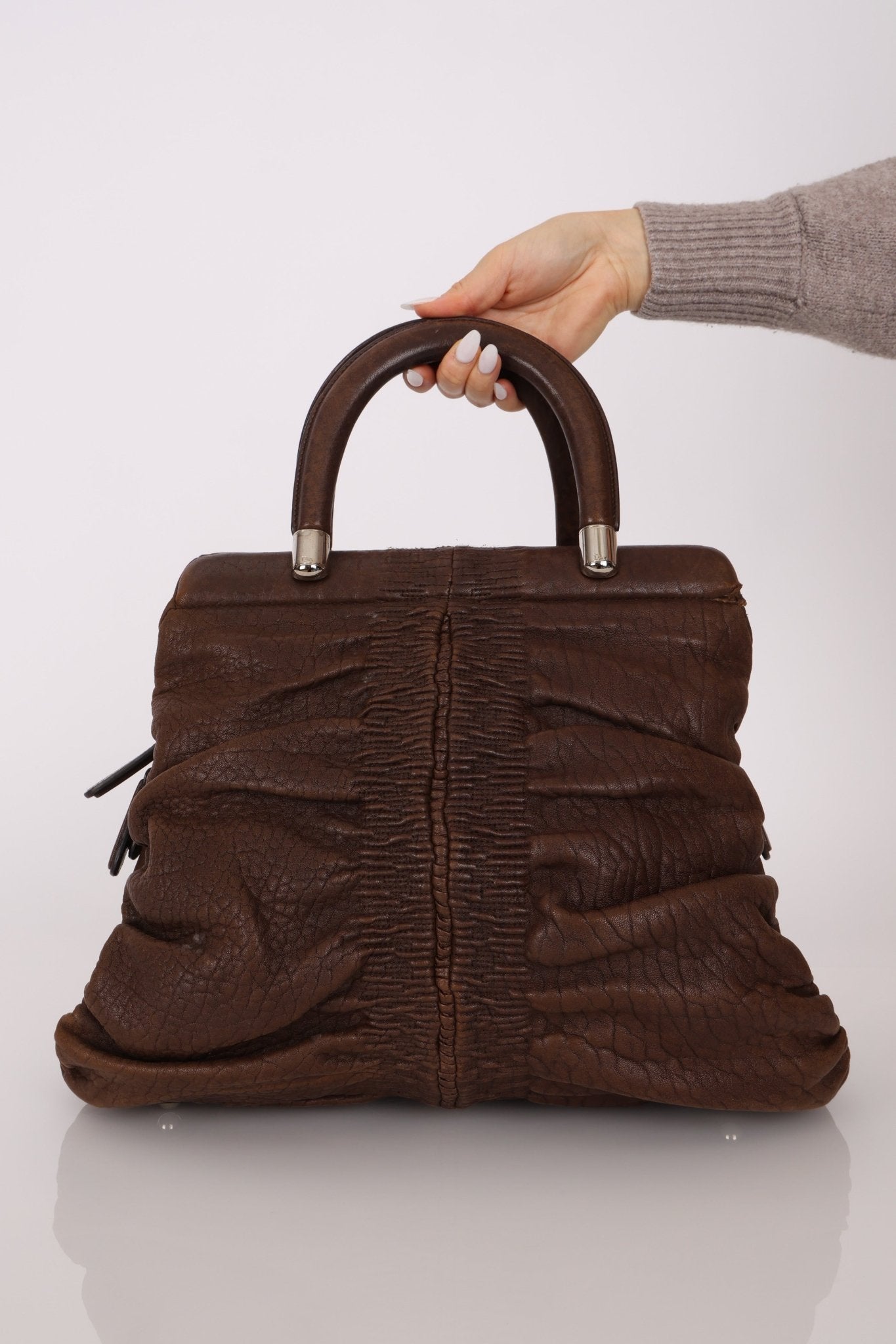 Christian Dior 2008 Buffalo Leather Karenina Top Handle - FashioNica