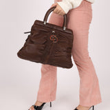 Christian Dior 2008 Buffalo Leather Karenina Top Handle - FashioNica