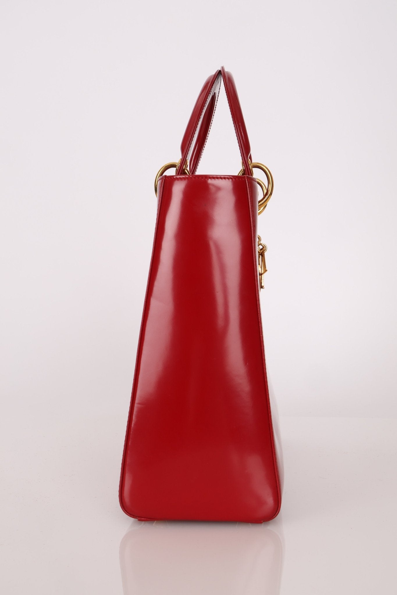 Dior 1997 Boxcalf Large Lady Dior with Strap - FashioNica