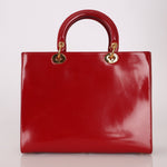 Dior 1997 Boxcalf Large Lady Dior with Strap - FashioNica