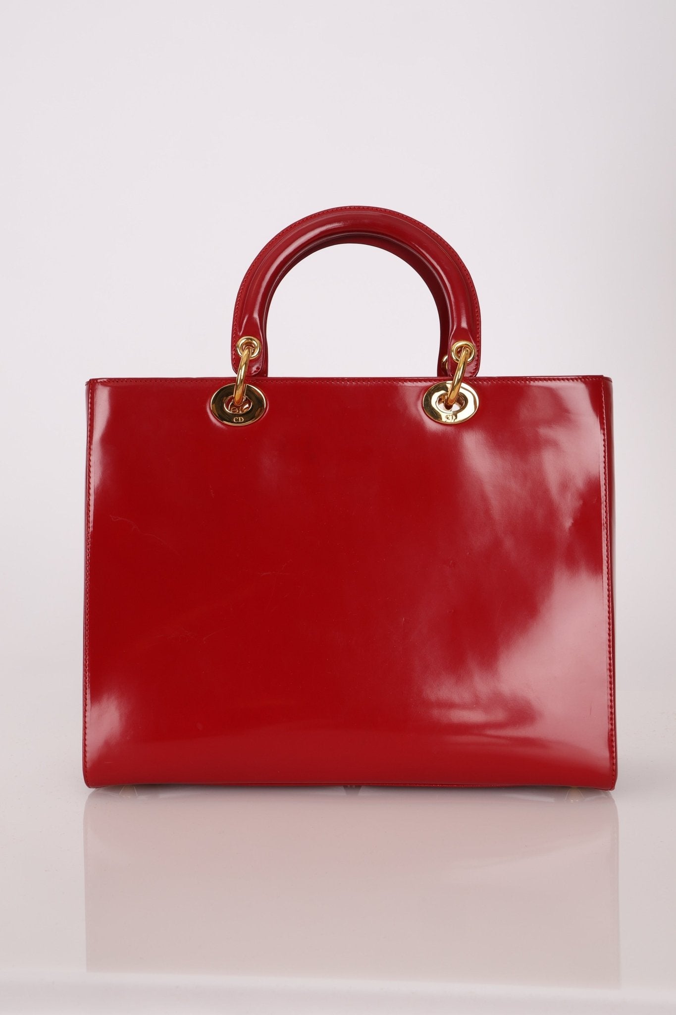 Dior 1997 Boxcalf Large Lady Dior with Strap - FashioNica