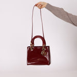 Dior 2000 Wine Red Diorissimo Patent Medium Lady - FashioNica