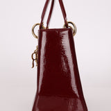 Dior 2000 Wine Red Diorissimo Patent Medium Lady - FashioNica