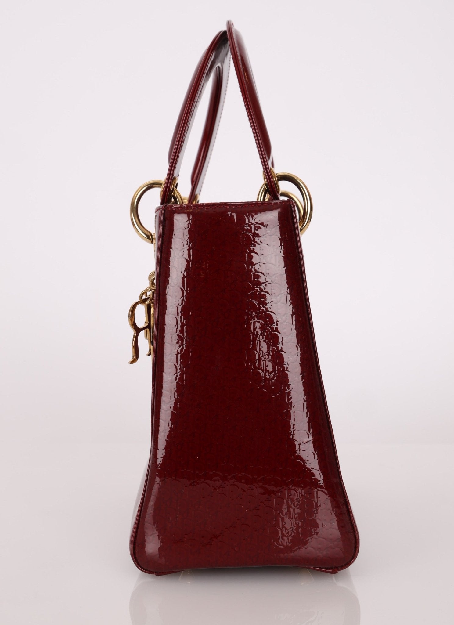 Dior 2000 Wine Red Diorissimo Patent Medium Lady - FashioNica