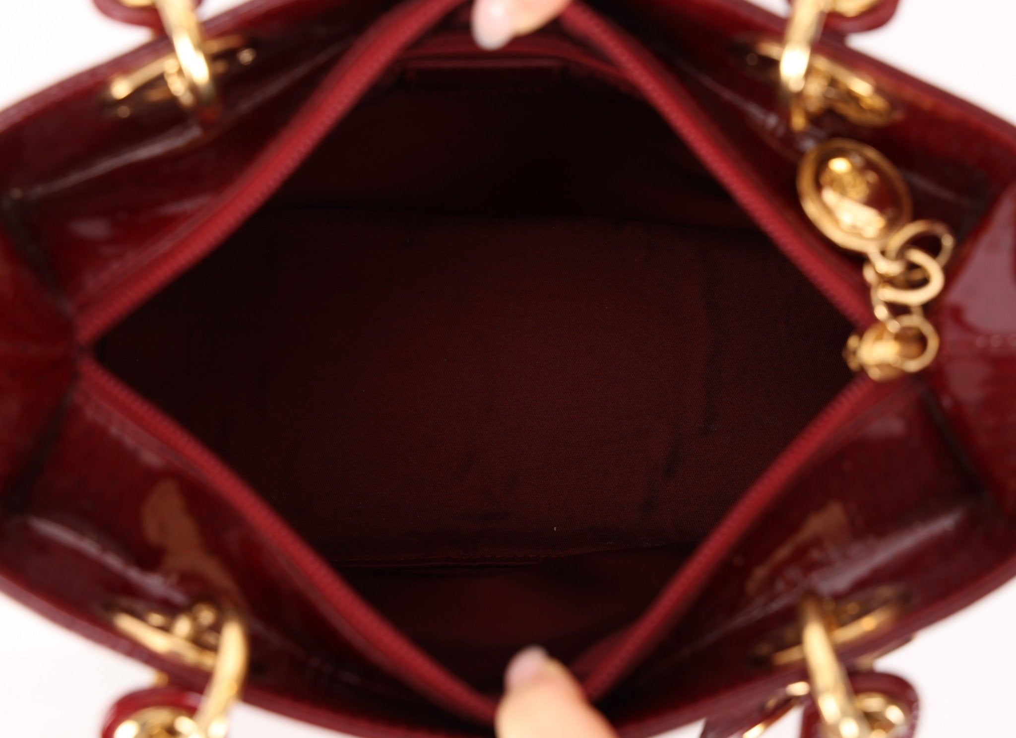 Dior 2000 Wine Red Diorissimo Patent Medium Lady - FashioNica