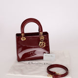 Dior 2000 Wine Red Diorissimo Patent Medium Lady - FashioNica