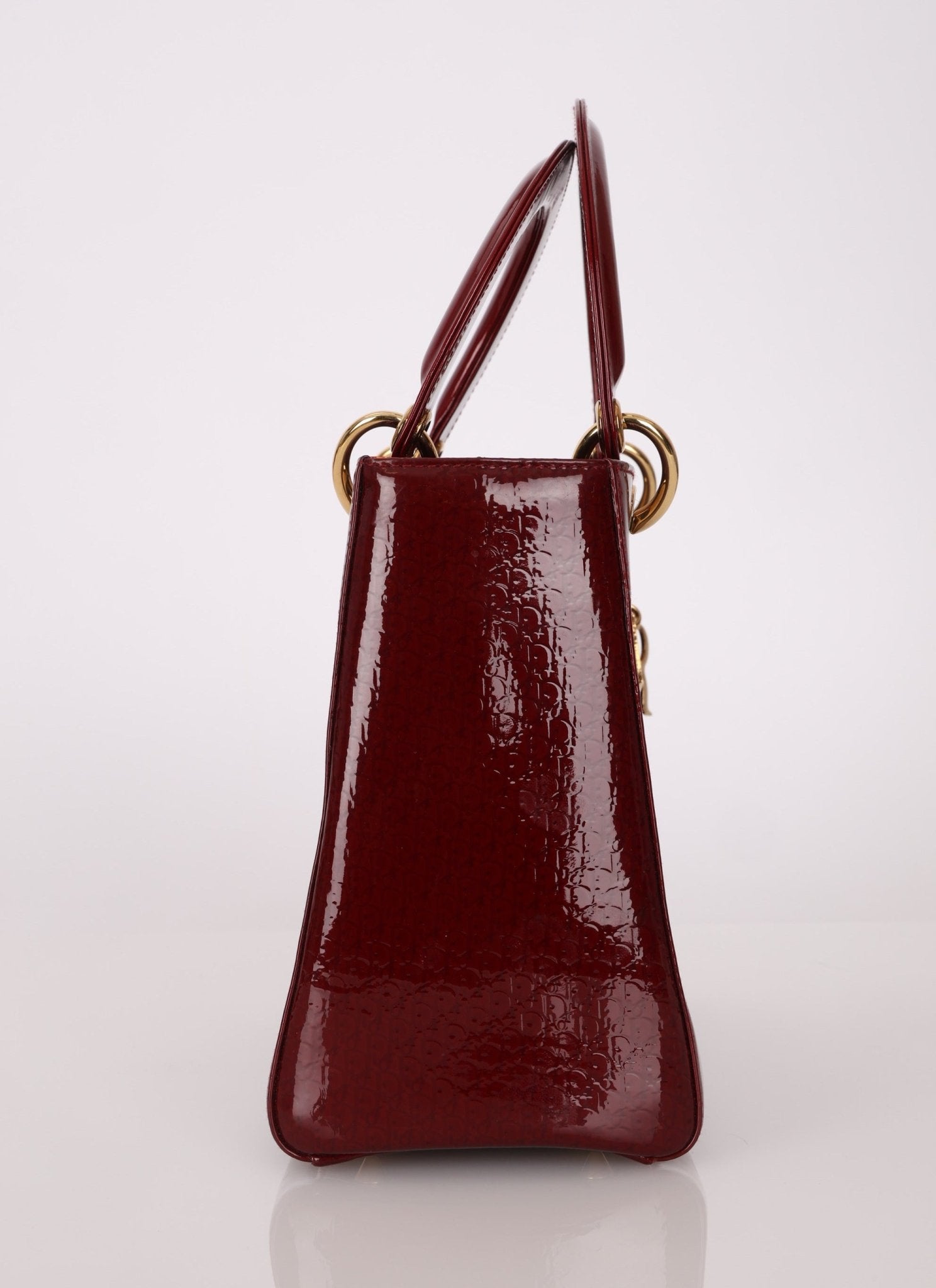 Dior 2000 Wine Red Diorissimo Patent Medium Lady - FashioNica