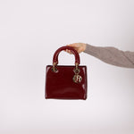 Dior 2000 Wine Red Diorissimo Patent Medium Lady - FashioNica