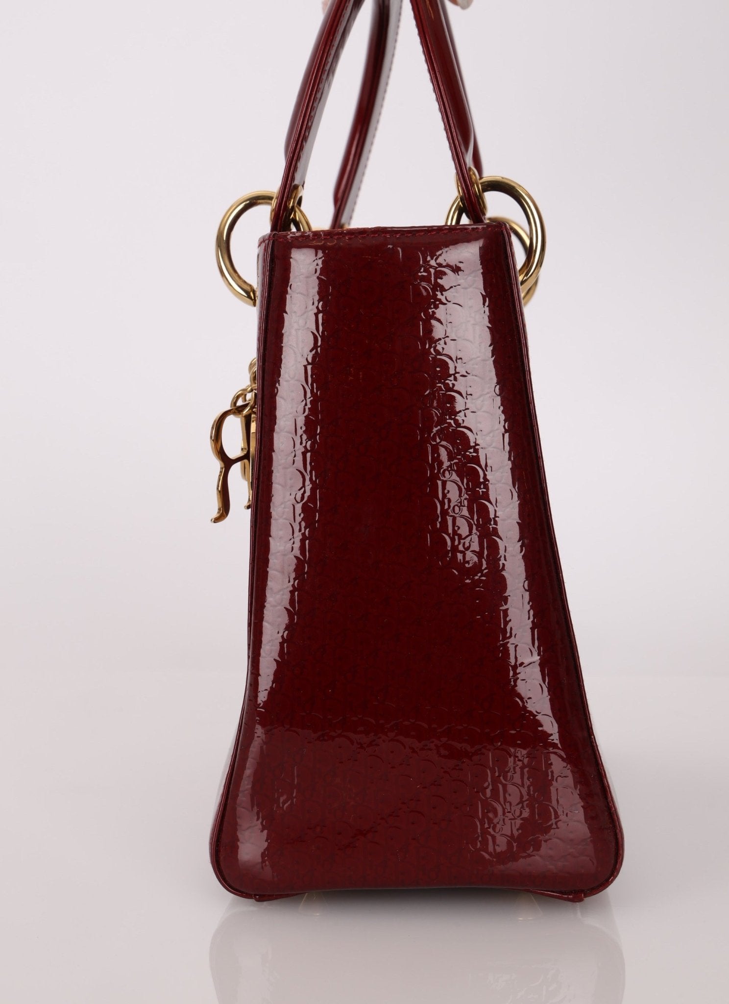Dior 2000 Wine Red Diorissimo Patent Medium Lady - FashioNica