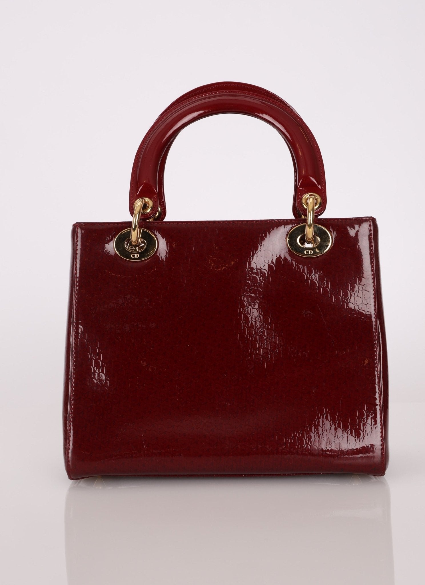Dior 2000 Wine Red Diorissimo Patent Medium Lady - FashioNica