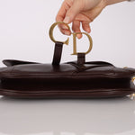 Dior 2001 Chocolate Calfskin Double Saddle Bag - FashioNica