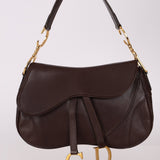 Dior 2001 Chocolate Calfskin Double Saddle Bag - FashioNica